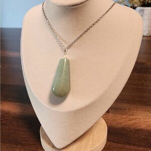 Green Aventurine Teardrop Necklace